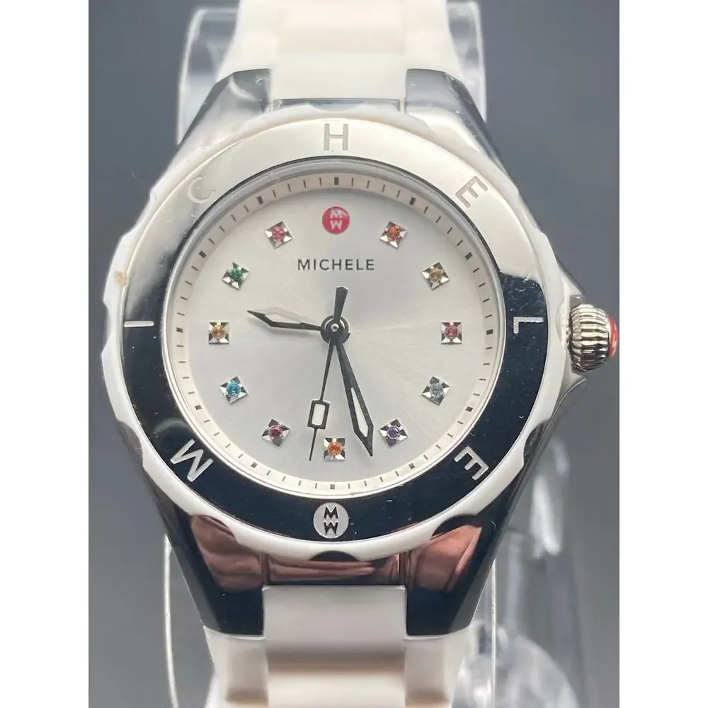 Michele Jelly Bean Tahitian KU15826 Women's Watch 34mm -Fresh Battery WR *READ* - Picture 4 of 14